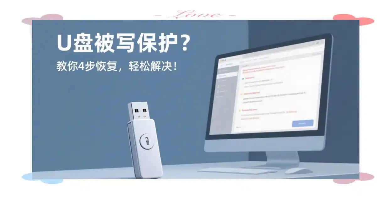 U盘写保护怎么办？原因及解决方法大揭秘，4步轻松搞定