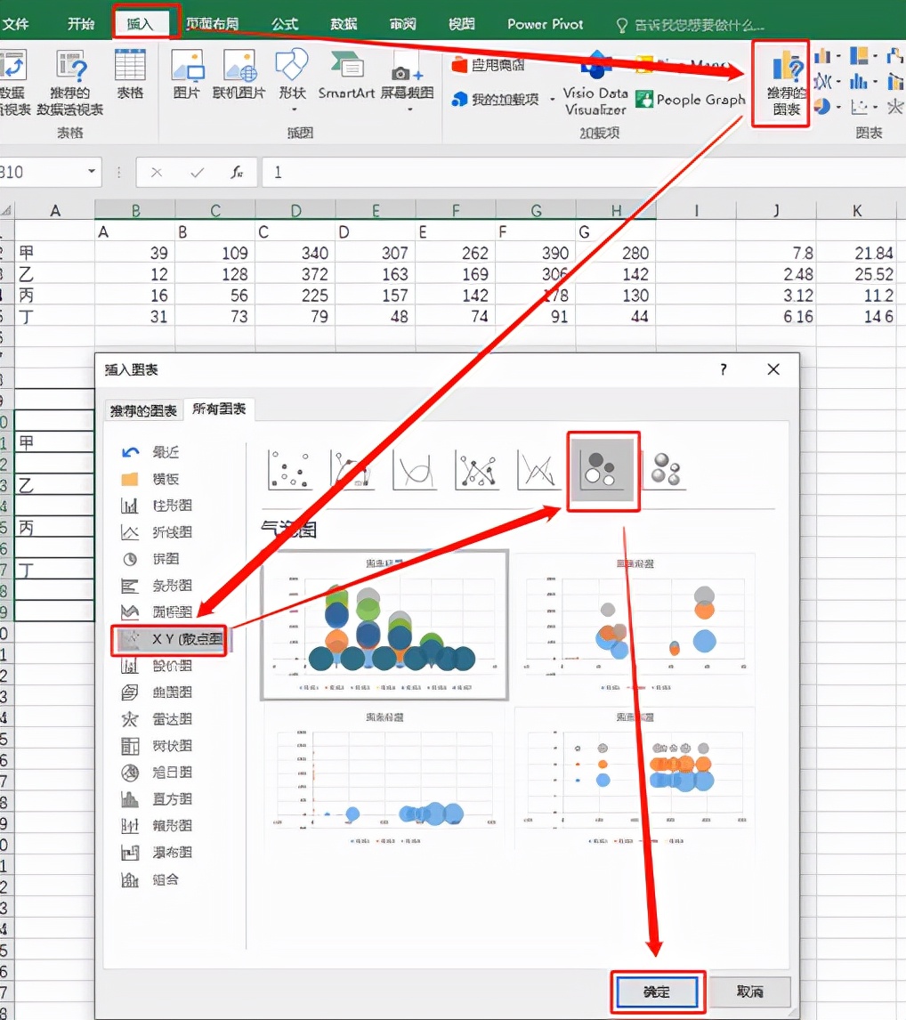 excel怎么设置数据标志_Excel绘制复杂气泡图_气泡图坐标轴设置