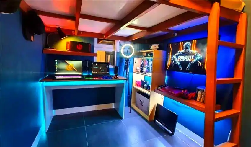 设备平台可以改成房间吗_高床架游戏房设计_7㎡小卧室游戏房改造