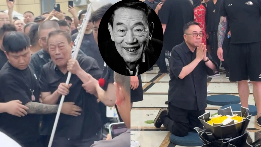 杨少华遗体告别仪式:亲友送别,赵本山送花圈,杨威杨议忙后事