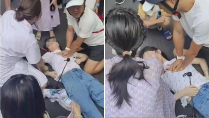 女子晕倒男子跪地心肺复苏被指“袭胸”，施救者：若早知如此或不敢救