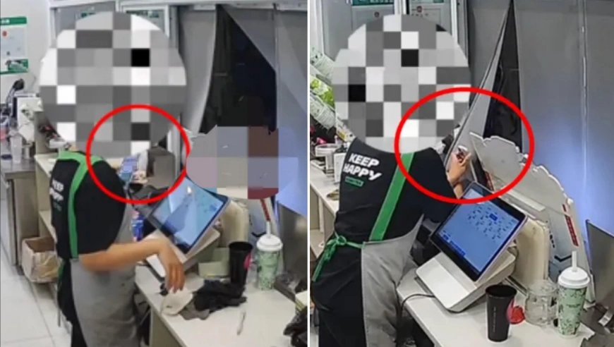 18岁女店员趁独处用私码收款侵吞营业款，被监控拍下后开除