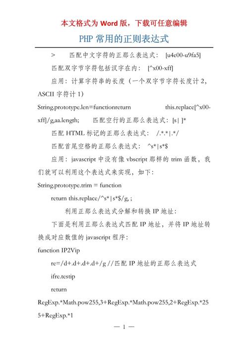 超实用！15个php正则表达式，开发人员必备工具包