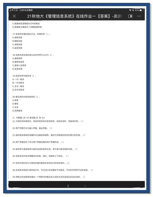 管理信息系统结课作业文档：含目录正文及开发探讨