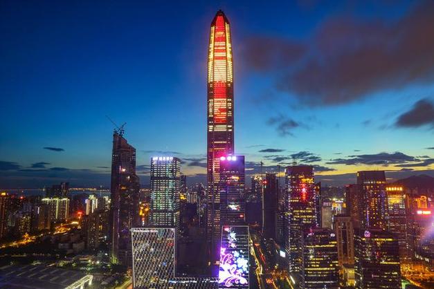 深圳平安金融中心夜景改造_勇电智慧照明解决方案_深圳平安金融大厦施工方案