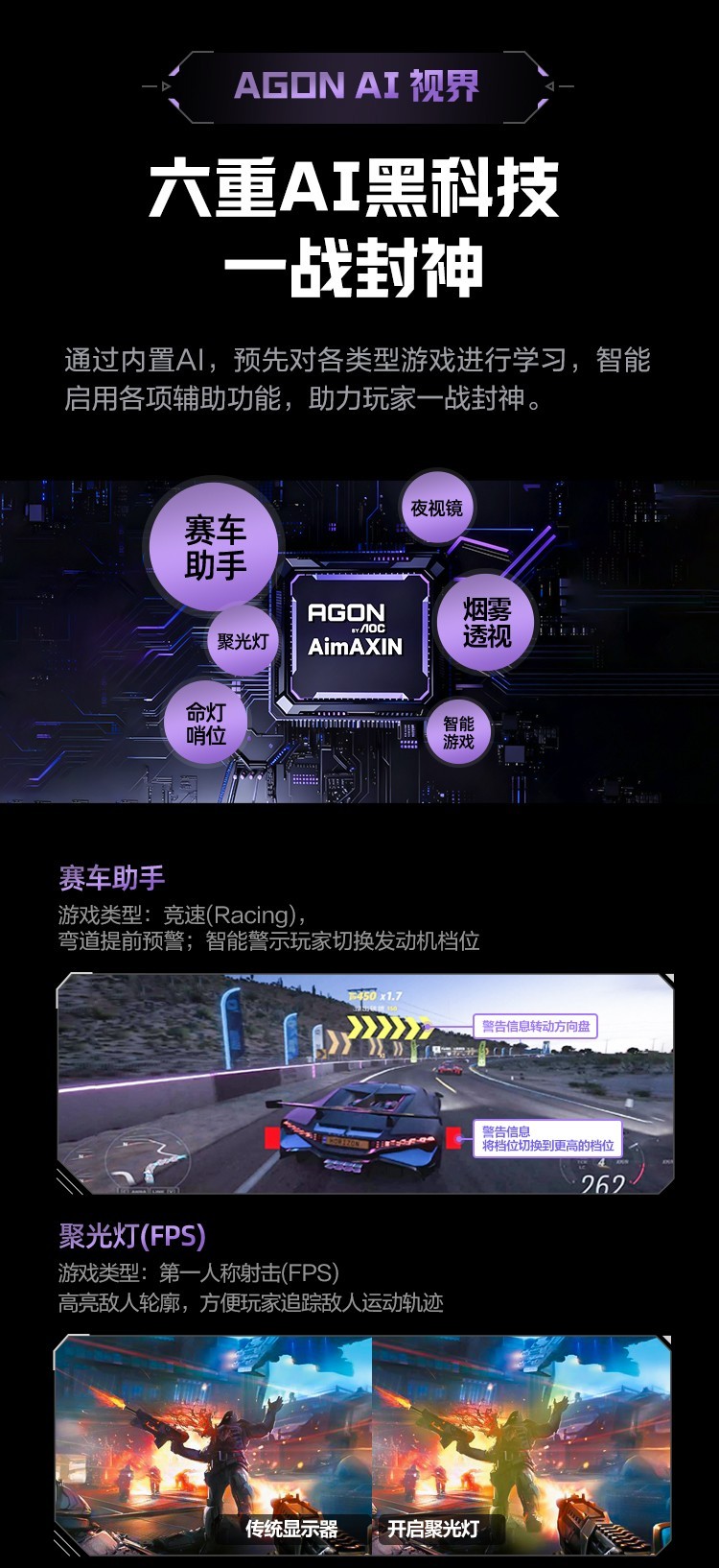 竞速游戏AI智能辅助显示器_显示器开机画面修改_AI显示器竞速游戏辅助