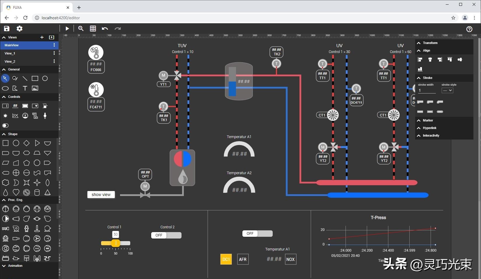 FUXA组态软件不写C连接PLC教程_好用的免费的组态软件_FUXA树莓派Docker安装配置过程