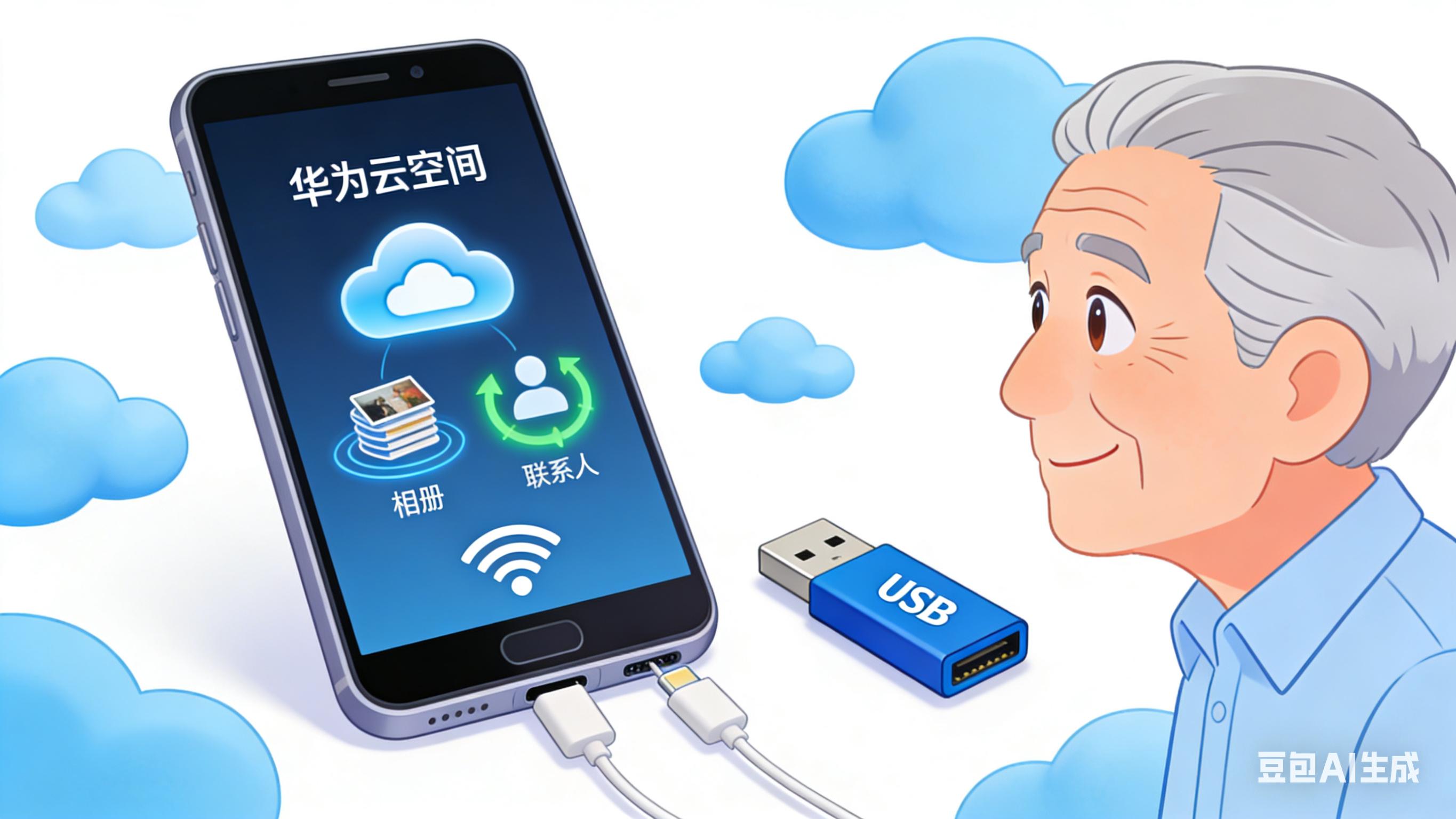 电脑进入华为备份空间_手机备份教程_中老年手机数据备份方法